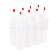 PandaHall Elite Plastic Glue Bottles, Bottle Caps Through-hole, White, 4.5x18.5cm, capacity: 180ml, 8pcs/set(DIY-PH0019-97-180ml)