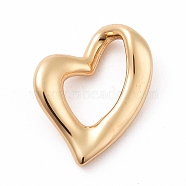 Rack Plating Brass Pendants, Cadmium Free & Lead Free, Long-Lasting Plated, Hollow, Heart, Real 18K Gold Plated, 16x12x2mm, Hole: 10x7mm(KK-C245-02G)
