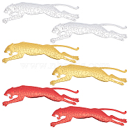 SUPERFINDINGS 6 Sheets 3 Colors Waterproof Plastic Wall Stickers, with Adhesive Tape, For Car Decorations, Leopard, Mixed Color, 17.6x6.2x0.09cm, 2 sheets/color(DIY-FH0003-74)