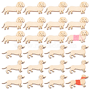 1Set Wooden Thread Winding Boards, Floss Bobbin, Thread Organizer Card for Cross-Stitch, Dog, 27~30x45~50x2mm, 2 styles, 12pcs/style, 24pcs/set(DIY-NB0010-10B)