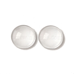 Glass Cabochons, Imitation Gemstone, Half Round, Clear, 12x4mm(GLAA-B017-07C-04)