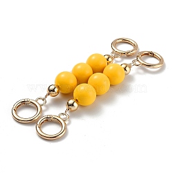 Bag Extender Chain, with ABS Plastic Beads and Light Gold Alloy Spring Gate Rings, for Bag Strap Extender Replacement, Gold, 13.8cm(AJEW-P076-01C-08)