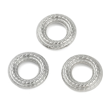 CCB Plastic Linking Rings, Donut, Platinum, 16x4mm, Inner Diameter: 8.5mm