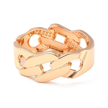 Curb Chain Shape Alloy Cuff Bangles, Hinged Wide Band Open Bangle for Women, Golden, Inner Diameter: 2-3/8 inch(6.1cm)
