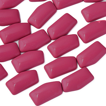 Opaque Acrylic Cabochons, Nuggets, Deep Pink, 27x14.5x5mm, about 300pcs/500g