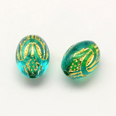 Perles de placage ovales acryliques(X-PACR-Q100-01)-2