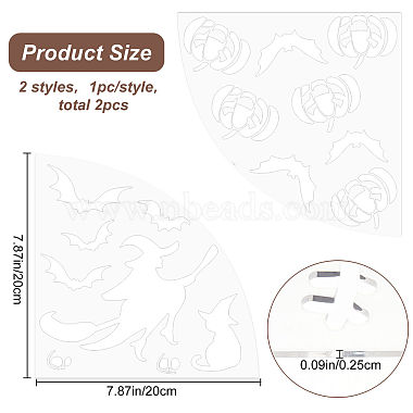 2Pcs 2 Style Custom Acrylic Tie-Dye Template(DIY-CP0008-10B)-2