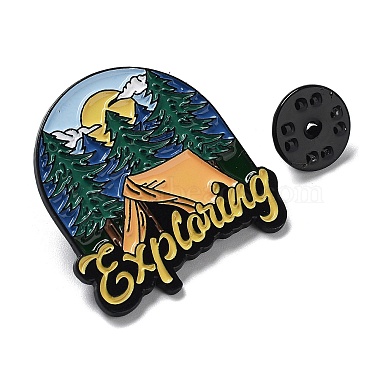 Outdoor Camping Theme Mountain Pattern Enamel Pin(JEWB-H015-01EB-01)-3