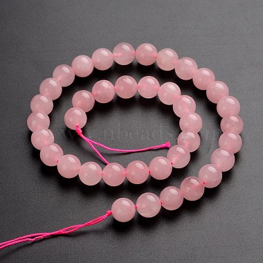 Круглый природных розовый кварц драгоценных камней шарик нити(G-J333-02-10mm)-2