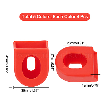 CHGCRAFT 20Pcs 5 Colors Silicone Bicycle Crank Arm Protectors(FIND-CA0003-86)-2