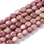 Natural Rhodonite Beads Strands, Nuggets, Tumbled Stone, 9~17x8~12x6~8mm, Hole: 1mm, about 38pcs/strand, 15.55''(39.5cm)(X-G-G146-A06-02)