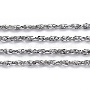 304 Stainless Steel Rope Chains, with Spool, Soldered, Stainless Steel Color, 1.8mm, about 32.8 Feet(10m)/roll(CHS-F003-05P-A)