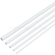 30Pcs 5 Style ABS Plastic Hollow Round Tubes, DIY Handmade Sand Table Material Model Building, White, 300x3~8mm, Hole: 2~7mm, 6pcs/style(AJEW-OC0003-09A)