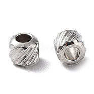 303 Stainless Steel Beads, Rondelle, Stainless Steel Color, 3x2.8mm, Hole: 1.5mm(STAS-Q302-03A-P)