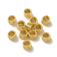 Brass Split Rings, Lead Free & Cadmium Free, Quadruple Loops Jump Rings, Real 24K Gold Plated, 21 Gauge, 4.5x3.5mm, Inner Diameter: 3mm(KK-O143-24G)
