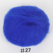 25g Angora Mohair Wool Knitting Yarn, for Shawl Scarf Doll Crochet Supplies, Royal Blue, 1mm(PW22070140384)
