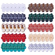 60Pcs 10 Colors Acrylic Beads, Imitation Gemstone Style, Mixed Color, 33x23x17mm, Hole: 2mm, 6pcs/color(OACR-SZ0001-24)