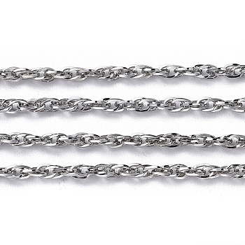 304 Stainless Steel Rope Chains, with Spool, Soldered, Stainless Steel Color, 1.8mm, about 32.8 Feet(10m)/roll