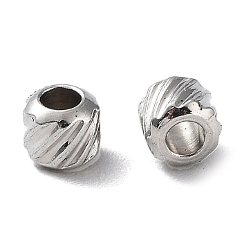 303 Stainless Steel Beads, Rondelle, Stainless Steel Color, 3x2.8mm, Hole: 1.5mm