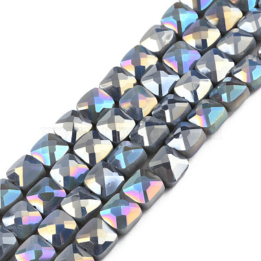 Electroplate Opaque Solid Color Glass Beads Strands(EGLA-N002-43)-4
