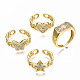 Brass Micro Pave Clear Cubic Zirconia Cuff Rings(RJEW-N035-002-NF)-2