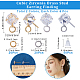 12Pcs 2 Color Brass Pave Clear Cubic Zirconia Cone Stud Earring Findings(DIY-CN0002-78)-2