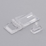 Transparent Acrylic Buckles, with Latch, Rectangle, Clear, 41.5x16.5x5.5mm, Hole: 10x3mm(DIY-WH0304-289A)