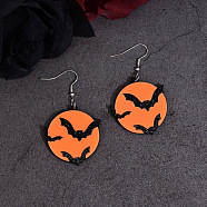 Halloween Bat Stud Earrings, Dark Orange(PG2525-2)