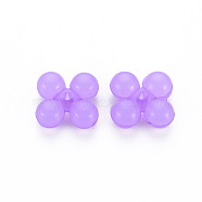 Transparent Acrylic Beads, Dyed, Ten Shape, Dark Orchid, 13x13x5mm, Hole: 1.5mm, about 1510pcs/500g(MACR-S373-02E-04)