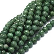 Natural African Jade Beads Strands, Round, Grade A, 8mm, Hole: 0.8mm, about 50pcs/strand, 15.75 inch(40cm)(G-F674-06-8mm-01)