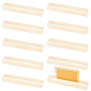 Pinewood Chassis, Name Card Holders, for Postcard Display, Rectangle, BurlyWood, 25.5x149.5x16mm, Notch: 1.5mm(WOOD-WH0110-11C)