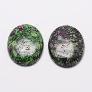 Oval Natural Ruby in Zoisite Cabochons, 20x15x6mm(G-K020-20x15mm-09)
