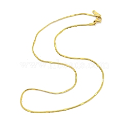 Ion Plating(IP) 304 Stainless Steel Flat Snake Chain Necklaces, Golden, 19.96 inch(50.7cm)(NJEW-P285-05G)