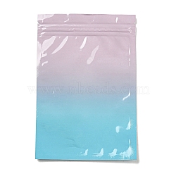 Gradient Color Gradient Color Plastic Packaging Zip Lock Bags, Top Self Seal Pouches, Rectangle, Colorful, 15x10x0.15cm, Unilateral Thickness: 2.5 Mil(0.065mm)(OPP-K001-03A)
