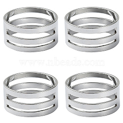 4Pcs Brass Rings, Assistant Tool, for Buckling, Open and Close Jump Ring, Platinum, 18x9mm(RJEW-YW0001-06P)