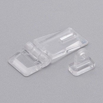 Transparent Acrylic Buckles, with Latch, Rectangle, Clear, 41.5x16.5x5.5mm, Hole: 10x3mm