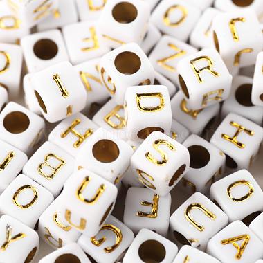 156Pcs 26 Style White Plating Acrylic Letters Beads(SACR-YW0001-02)-3