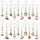 Christmas Theme Alloy Enamel Pendant Decorations(HJEW-AB00265)-1