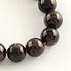 Grenat naturel brins de pierres précieuses perles(G-R263-4mm)-1