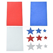 CHGCRAFT 4 Styles Star Foam EVA Sticker, Adhesive Sticker for DIY Craft Decoration, Mixed Color, 24~56x25~57x2mm, about 5 bags/set(DIY-CA0005-31)