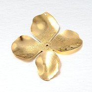 4-Petal Flower Iron Bead Caps, End Caps for Jewelry Making, Golden, 46x42x1mm, Hole: 1~1.5mm
(X-IFIN-N3296-10)