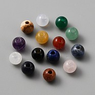 Natural & Synthetic Mixed Gemstone Beads, Round, Mixed Dyed and Undyed, 8mm, Hole: 2.5mm(G-WH0030-03B)