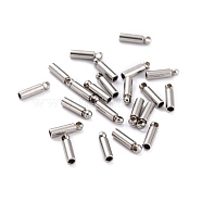 304 Stainless Steel Cord Ends, End Caps, Stainless Steel Color, 7.5x2mm, Hole: 0.8mm, Inner Diameter: 1.2mm(STAS-H153-04C-P)