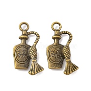 Tibetan Style Alloy Liquor Bottle Pendants, Antique Bronze, Cadmium Free & Lead Free, 20x10x4mm, Hole: 2mm(X-TIBEP-A100796-AB-LF)