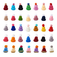 Handmade Woven Costume Accessories, Yarn Hat, Mixed Color, 40.5~50.5x27.5~33.5mm, 100pcs/set(WOVE-TA0001-06)