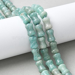 Natural Amazoniten Beads Strands, Bamboo Stick, 12.5x8.5mm, Hole: 1.4mm, about 30pcs/strand, 14.96''(38cm)(G-M445-B01-01)