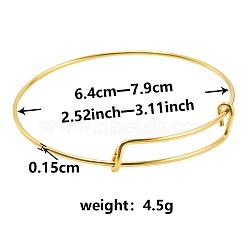 Adjustable Expandable 304 Stainless Steel Bangles for Women(UK8854-2)