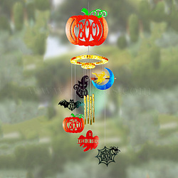 DIY Halloween Theme Wind Chime Resin Mold Kit, including 8Pcs Silicone Molds, 1 Roll Crystal Thread & 4Pcs Aluminum Tubes & 23Pcs Alloy Beads, Mixed Color(DIY-D060-02GP)