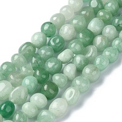 Natural Green Aventurine Beads Strands, Potato, 5~10x7~8x7~8mm, Hole: 1.2mm, about 51pcs/strand, 15.16 inch(38.5cm)(G-C135-H01-01)