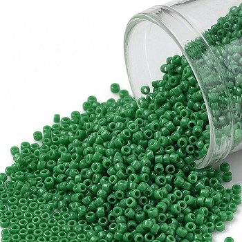 TOHO Round Seed Beads, Japanese Seed Beads, (47D) Opaque Shamrock, 15/0, 1.5mm, Hole: 0.7mm, about 3000pcs/10g